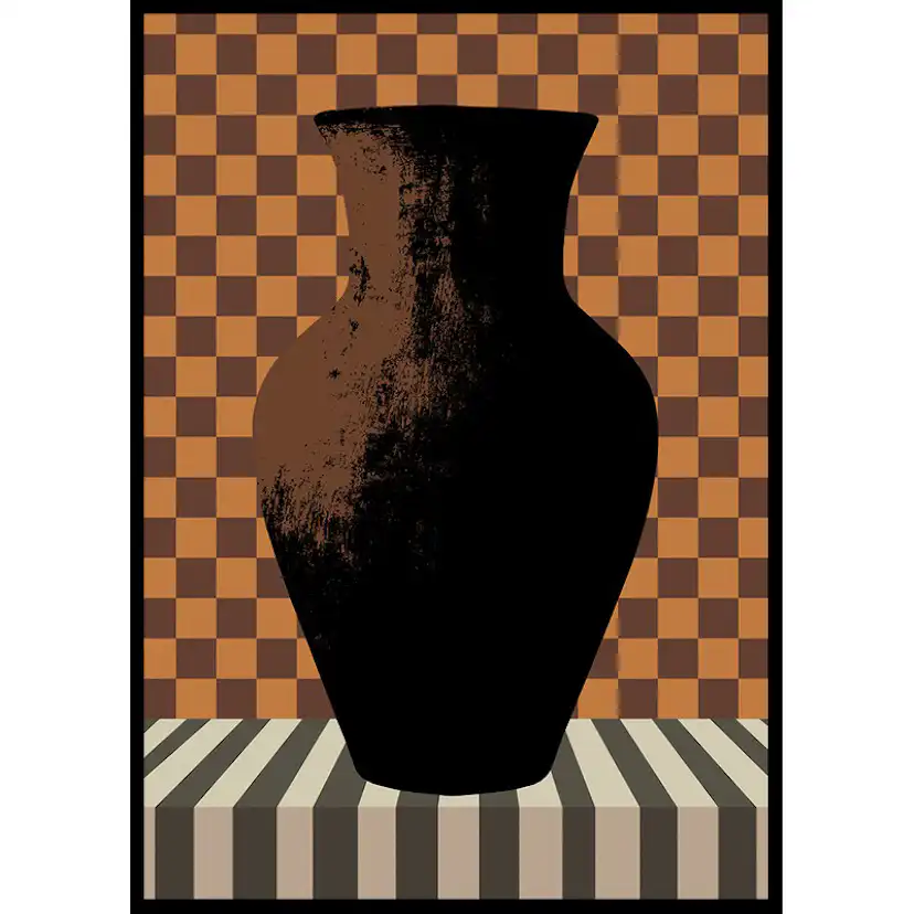 Poster Gallerix Checkered Vintage Vase No3