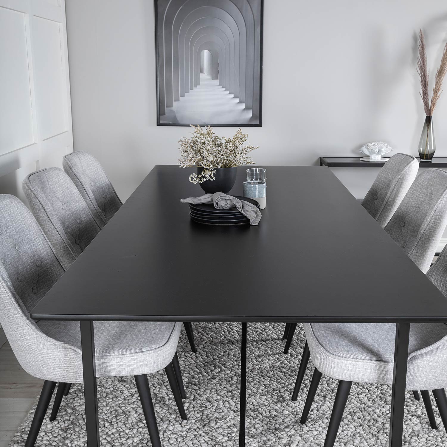 Matgrupp Venture Home Palaba med 6 Vera Stolar Polyestertyg