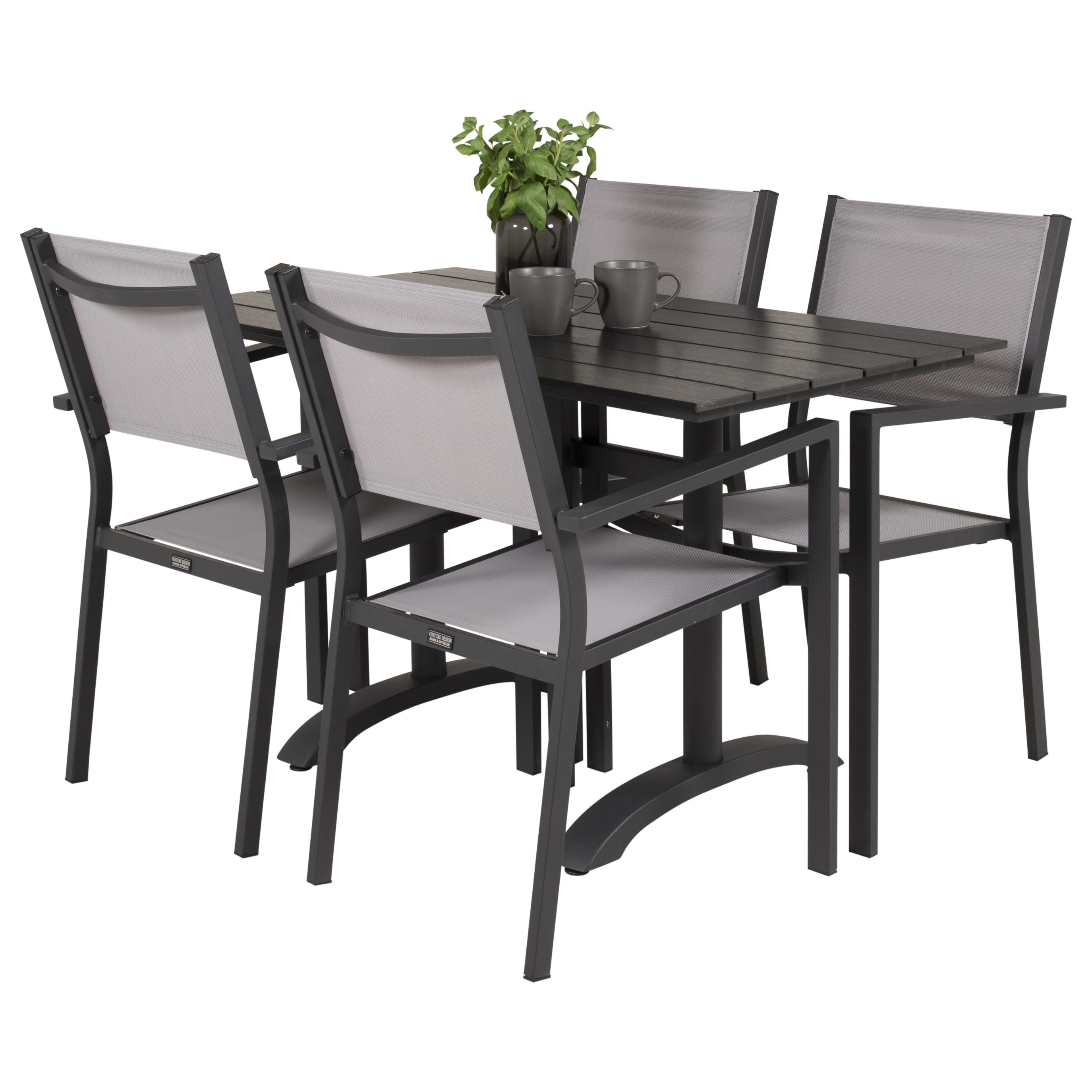 Cafégrupp Venture Home Dolly med 4 Copacabana Matstolar