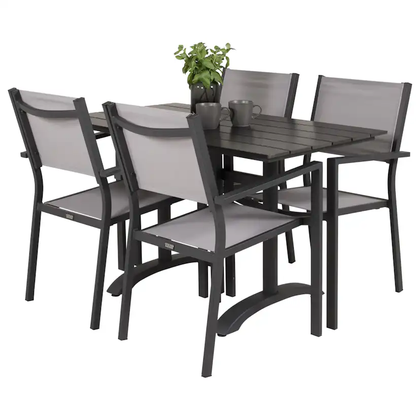 Cafégrupp Venture Home Dolly med 4 Copacabana Matstolar