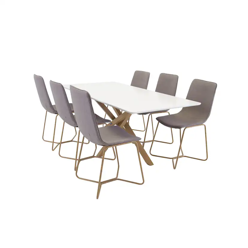 Matgrupp Venture Home Piazza med 6 st X Stolar