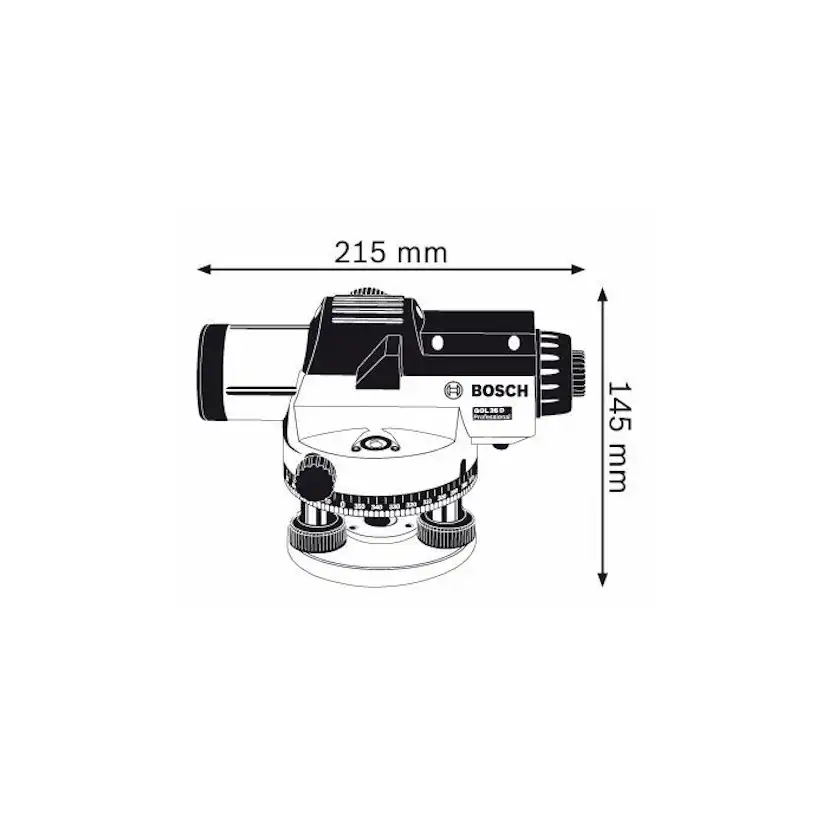 Optiskt Nivelleringsinstrument Bosch GOL 26 D GRAD