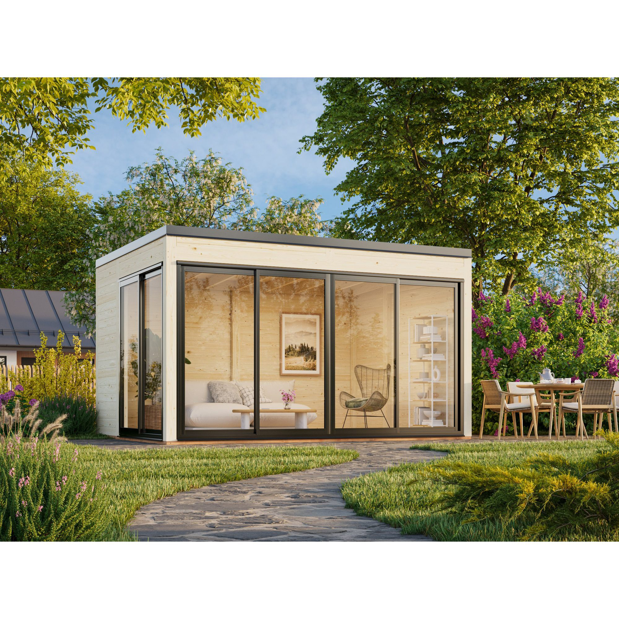 Stuga Palmako Serena 13,4 m² Set 1 Slide (inv. 12,6 m²)