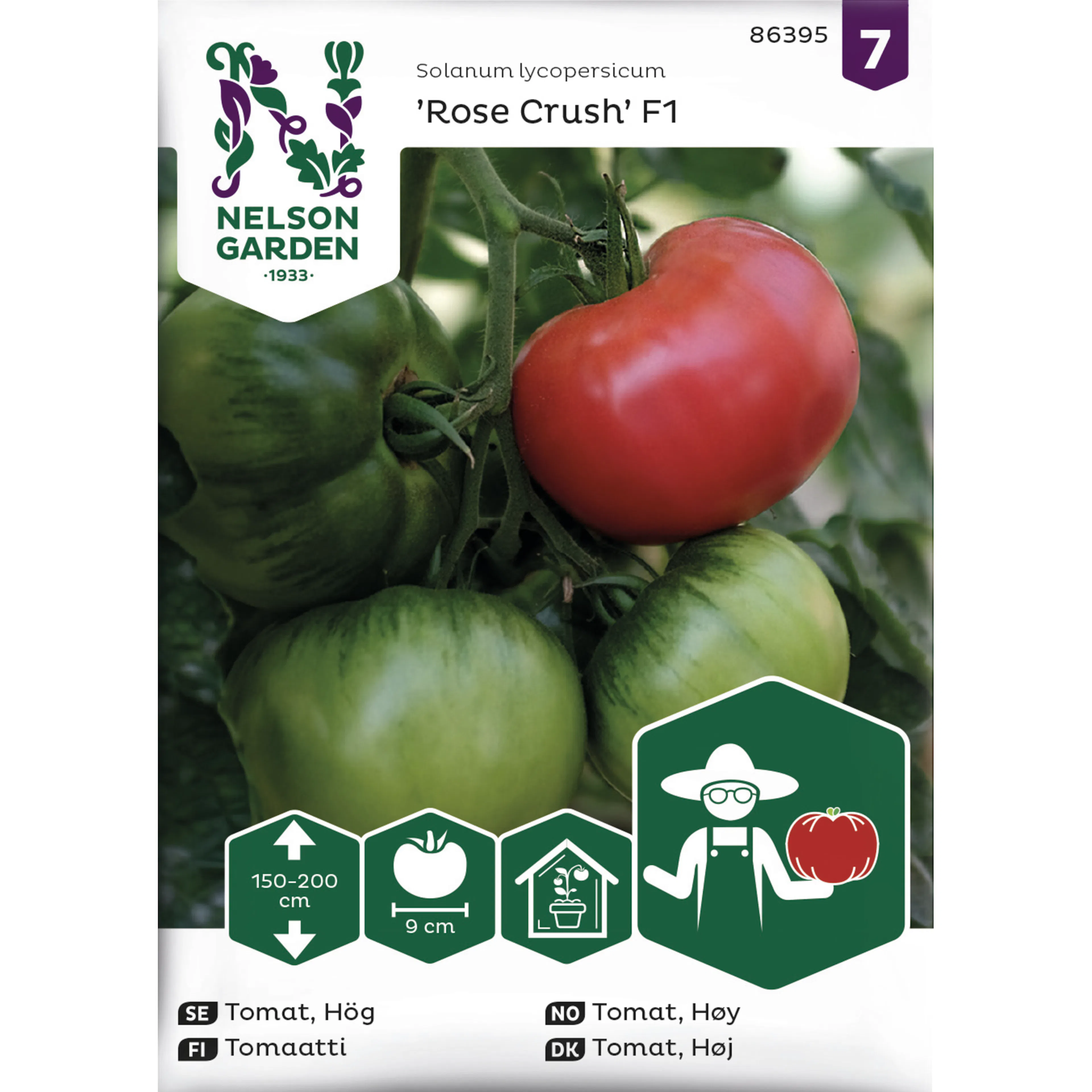 Frö Nelson Garden Tomat Hög Rose Crush F1