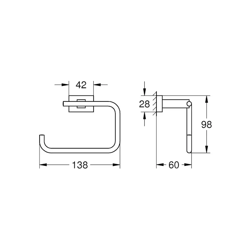 Toalettpappershållare Grohe Essentials Cube