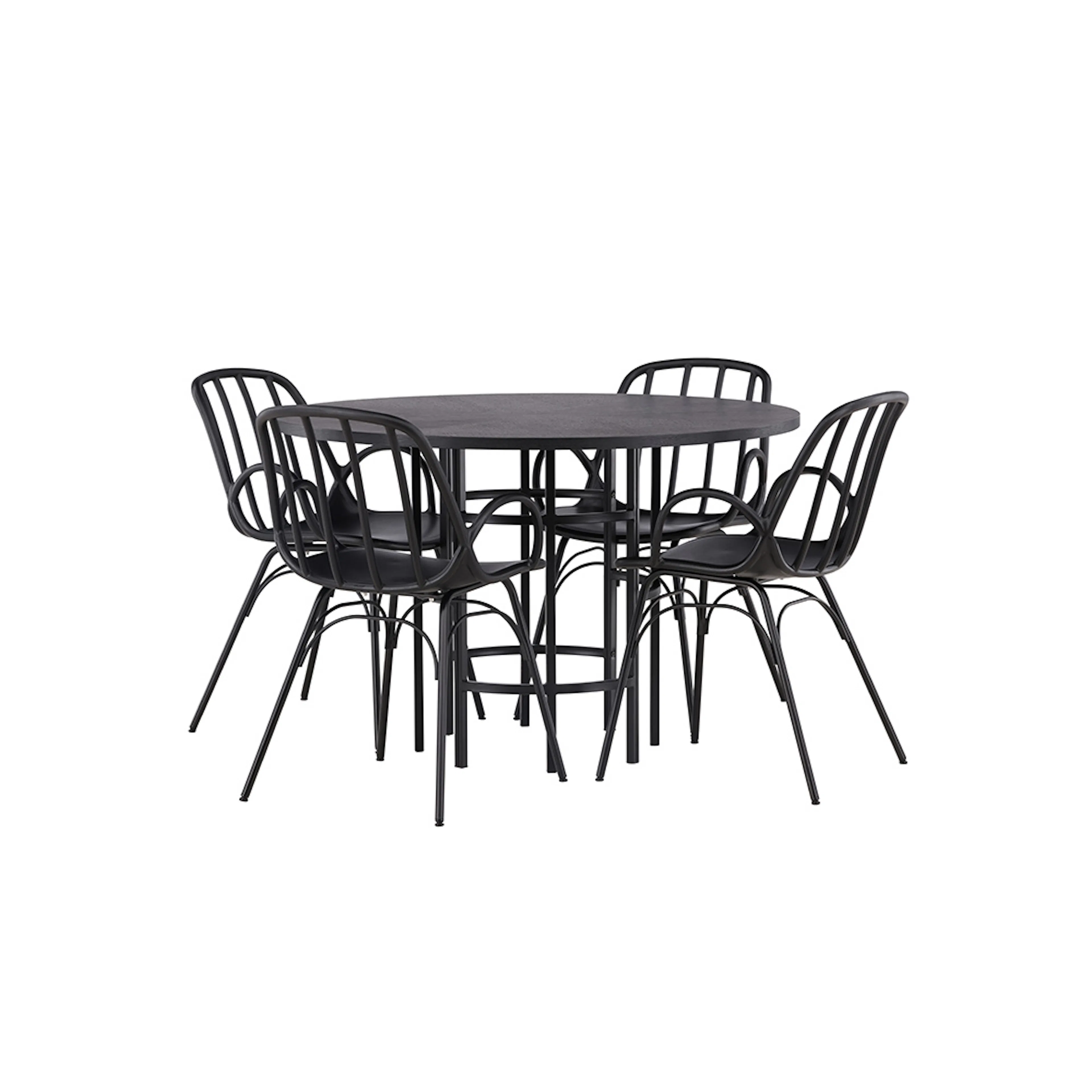 Matgrupp Venture Home Copenhagen Ø 115 cm med 4 Dyrön Stolar