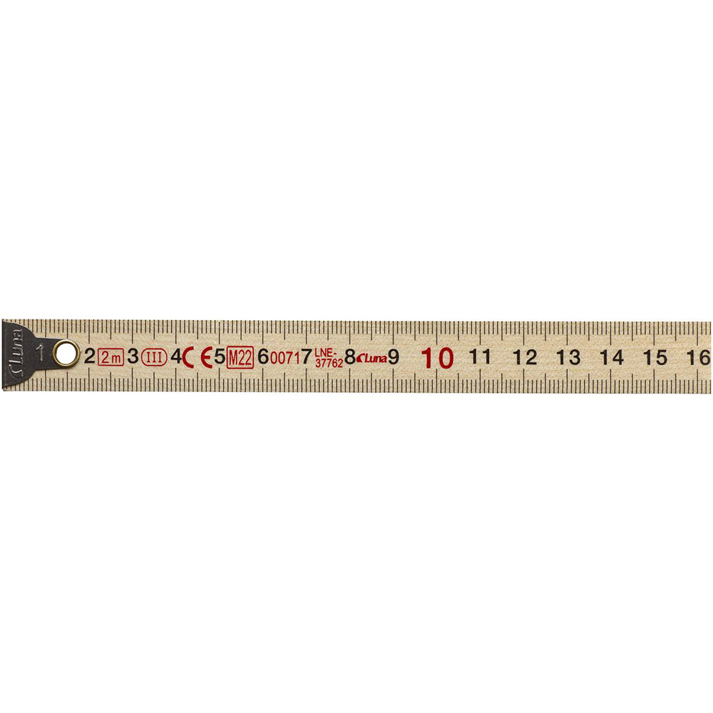Meterstock Luna Tools mm Trä 2m