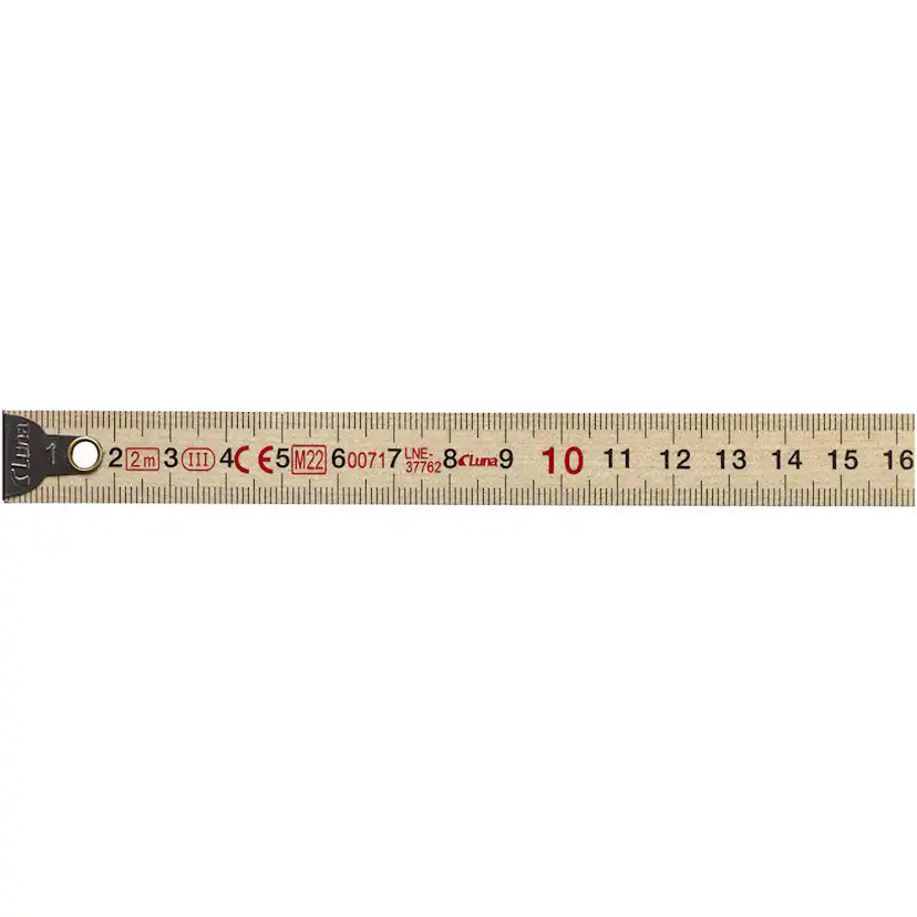 Meterstock Luna Tools mm Trä 2m