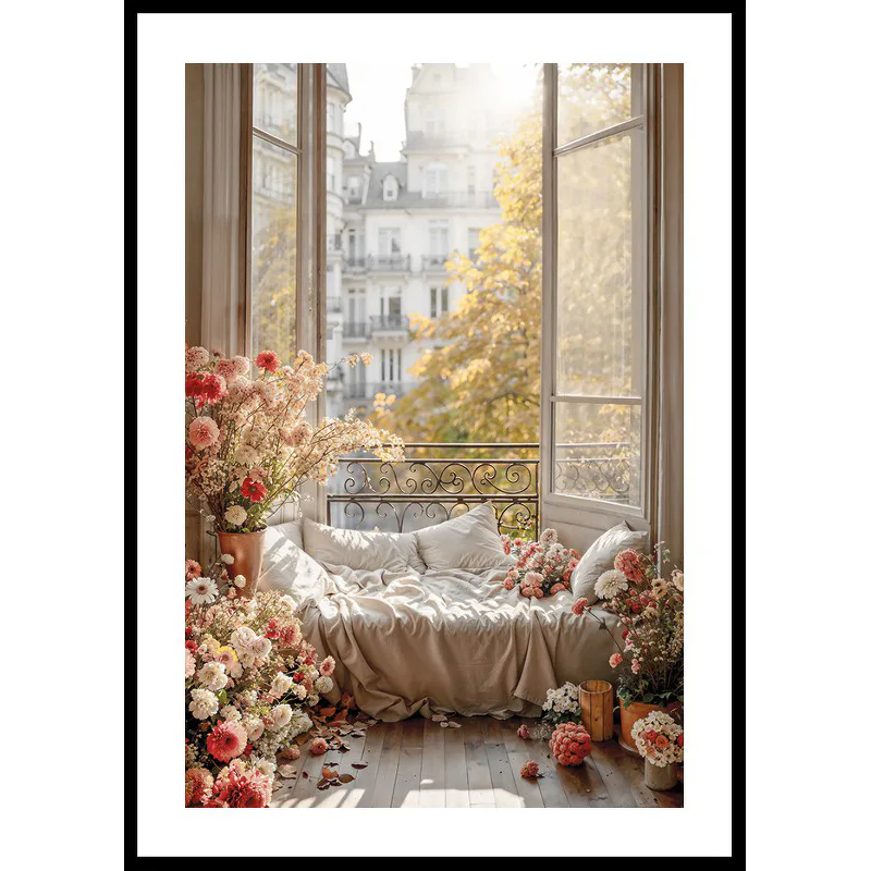 Flowers By The Open Window 70x100 70x100 cm