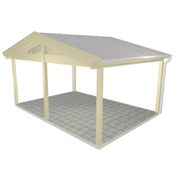 Uterumsstomme Glimma B 4953 x D 3580mm med Mittstolpe B 4953 x D 3580 mm