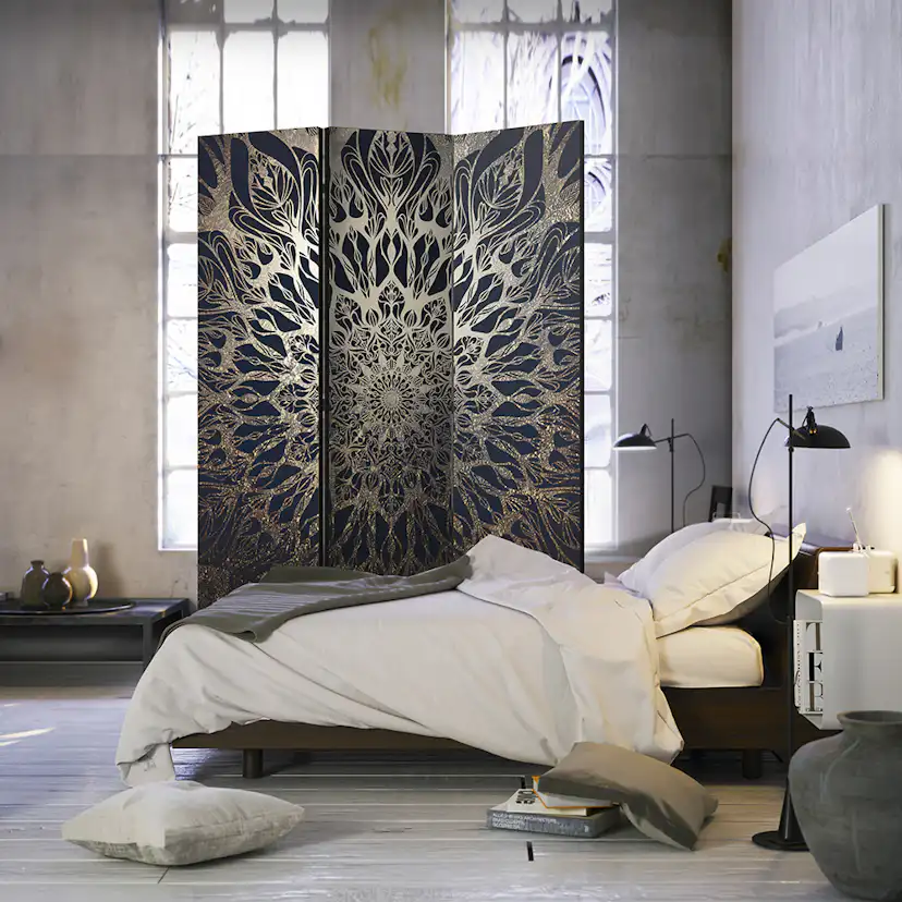 Rumsavdelare Skärmvägg Arkiio Spider Web Brown 135x172 cm