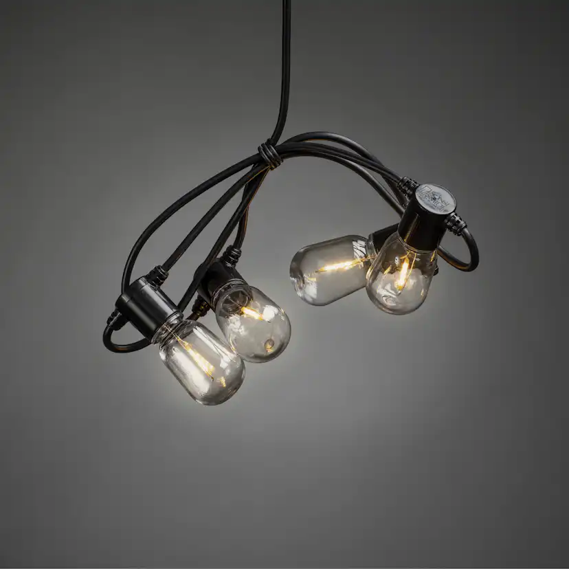 Tilläggsslinga Gnosjö Konstsmide till Partyslinga Startset E27 20st LED-lampor Amber