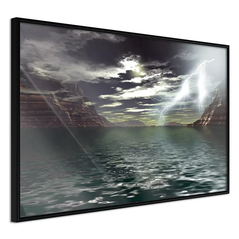 Poster Artgeist Affisch Storm on the Lake