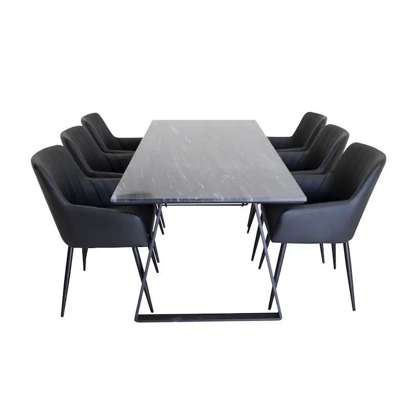 Matgrupp Venture Home Estelle med 6st Comfort Stolar