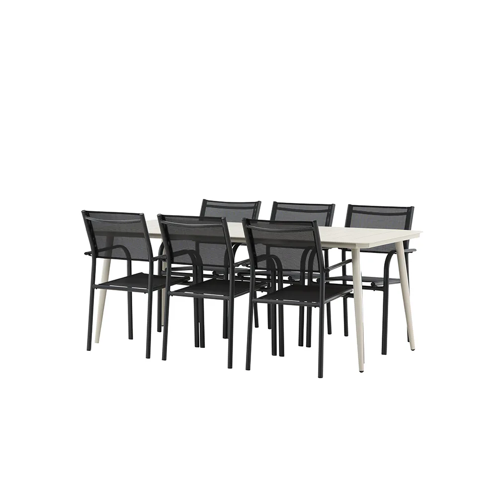 Matgrupp Venture Home Lina med 6 Santorini Stolar