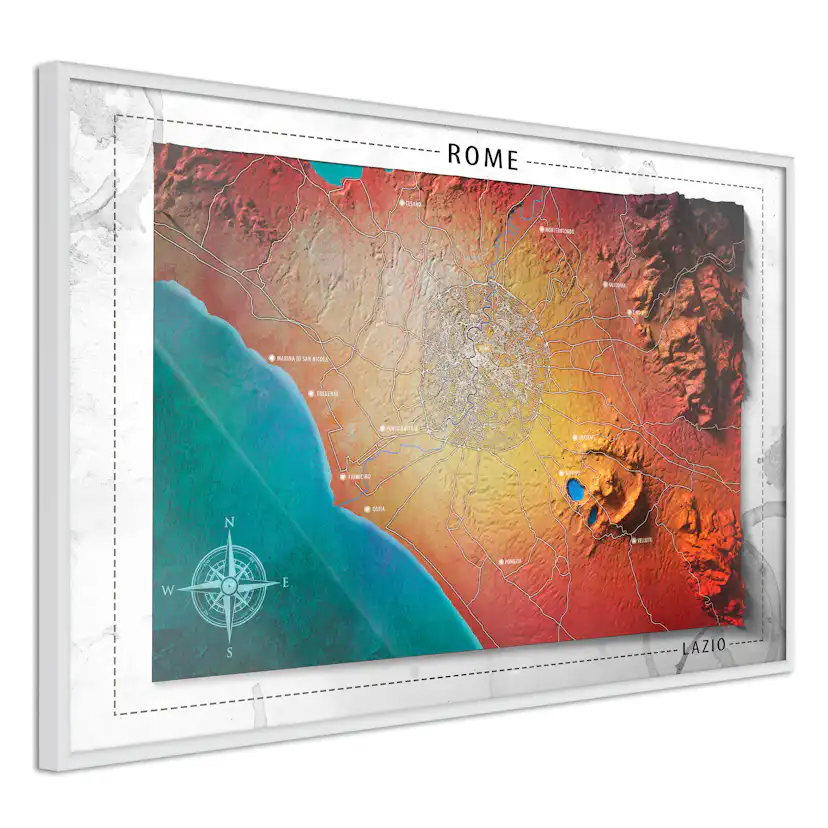 Poster Artgeist Affisch Isometric Map Rome