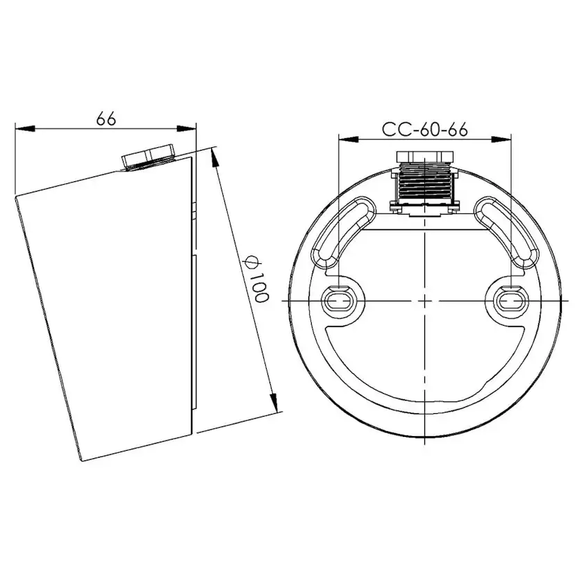 Vägglampa Ifö Electric Sockel 84,5 Sned IP54 LED Sidoinföring