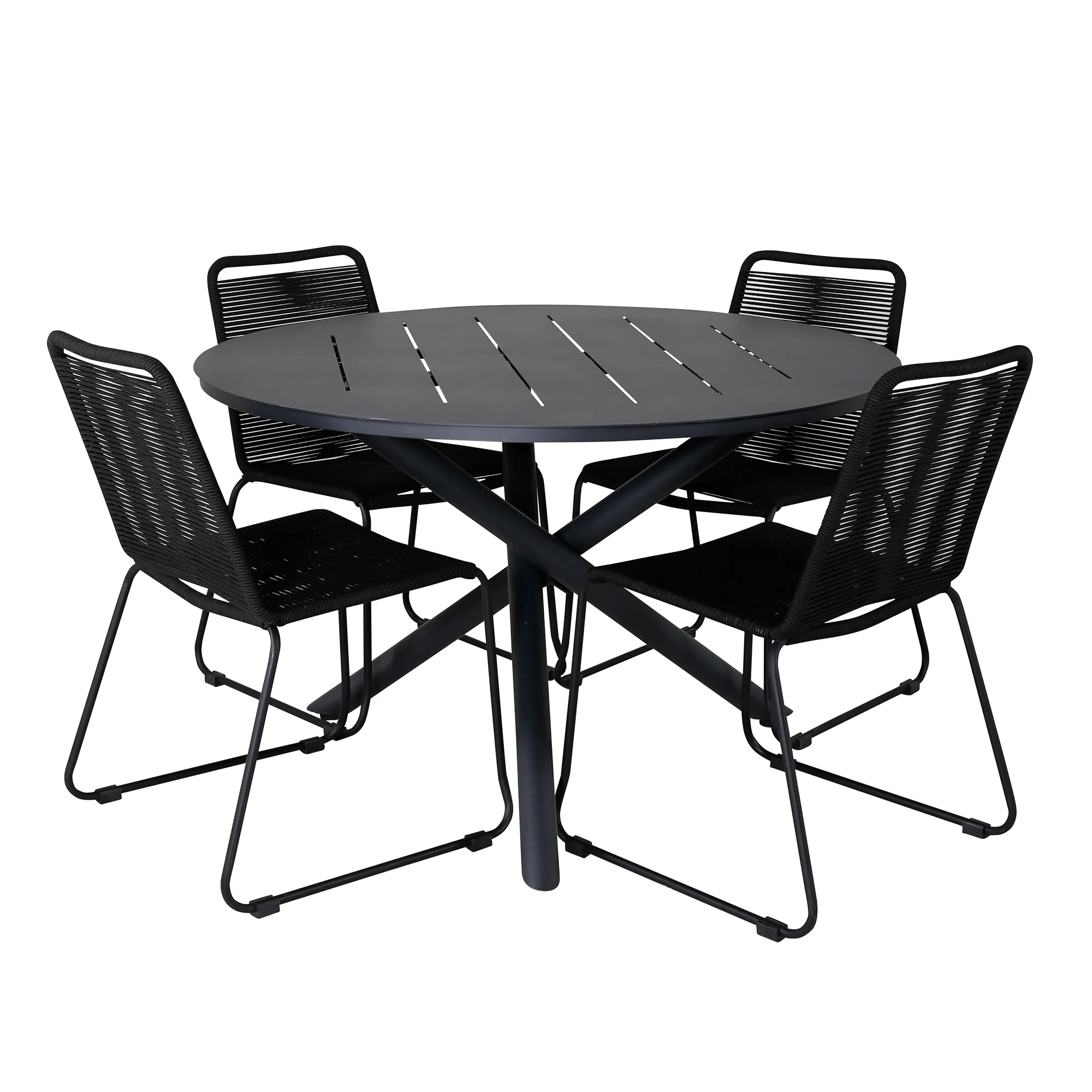 Matgrupp Venture Home Ande med 4 Minos Matstolar Stapelbar