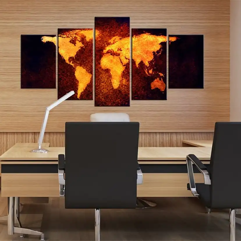 Tavla Arkiio Karta Över Världen Hot Lava