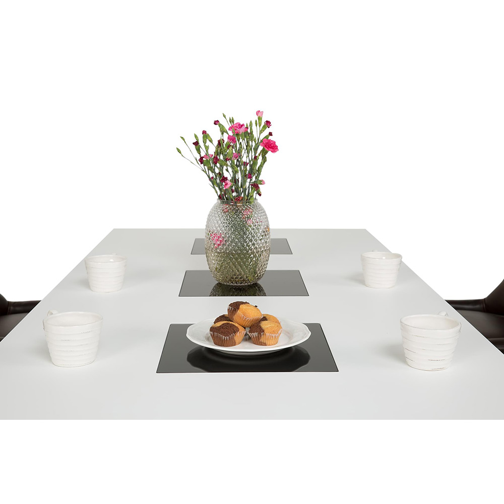 Matgrupp In Living Jasmin 180 cm med 6 Tuva Fåtölj Vit/Brun