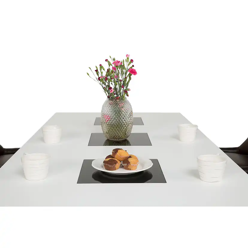 Matgrupp In Living Jasmin 180 cm med 6 Tuva Fåtölj Vit/Brun