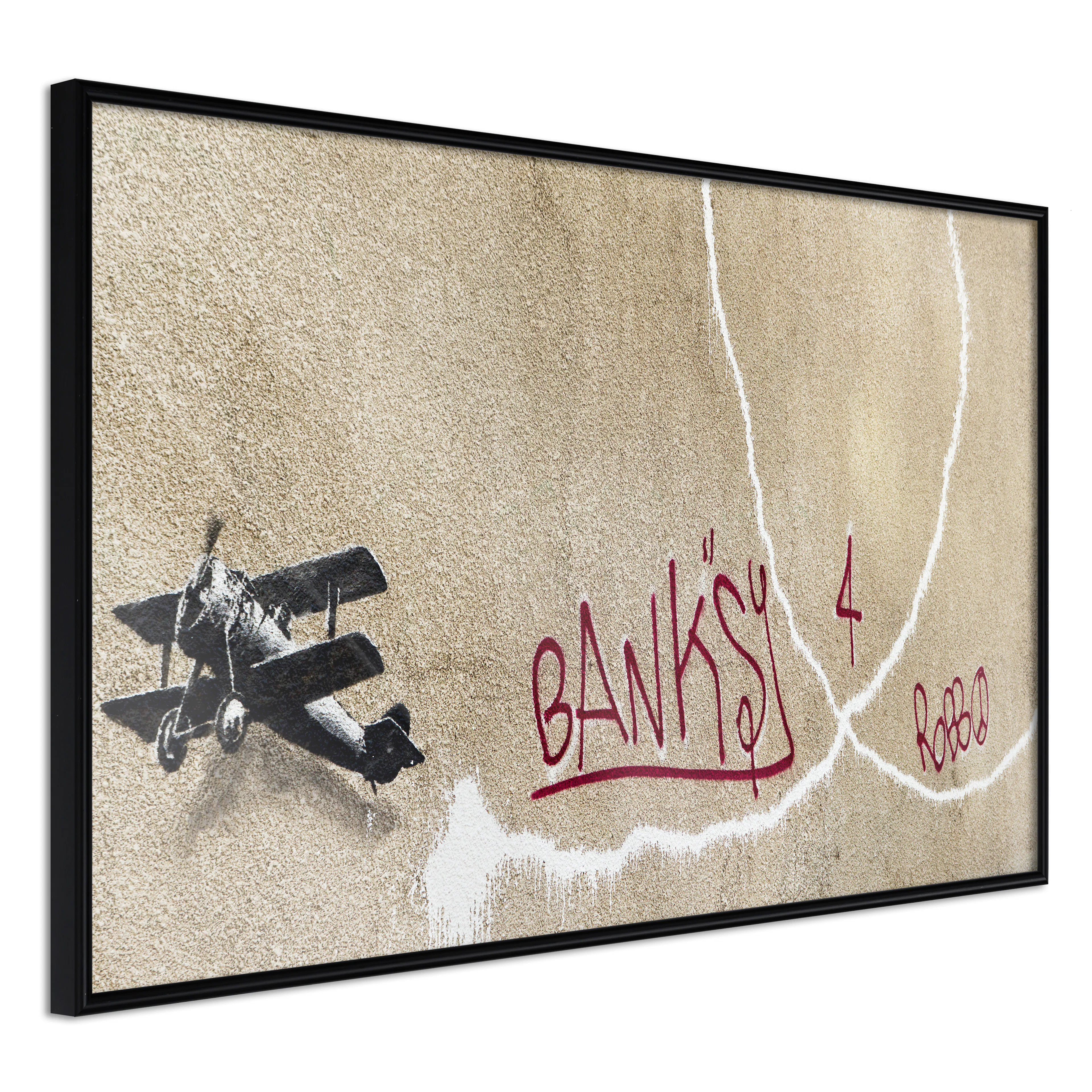 Affisch - Biplane [Poster] 60x40 Svart ram, 60x40 cm