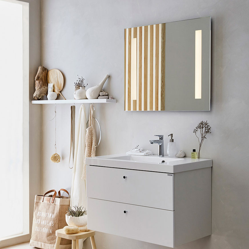Allhylla Ballingslöv 120 Rak Målad vit B: 120 cm, Vit