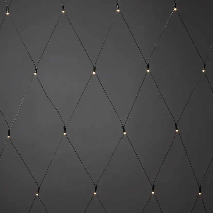 Ljusslinga Gnosjö Konstsmide Nät 40 Varmvita LED 80x80 cm Frostad