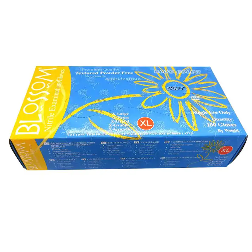 Engångshandskar Blossom Blue Nitril