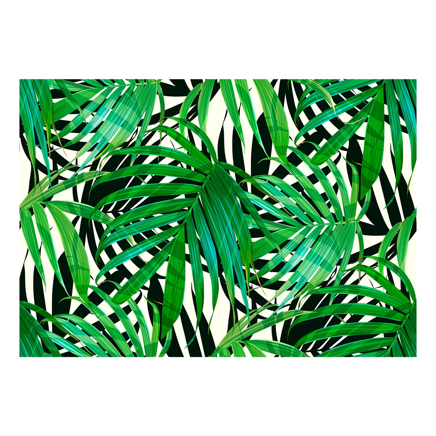 Självhäftande fototapet - Tropical Leaves 343x245 Storlek: 343x245 cm