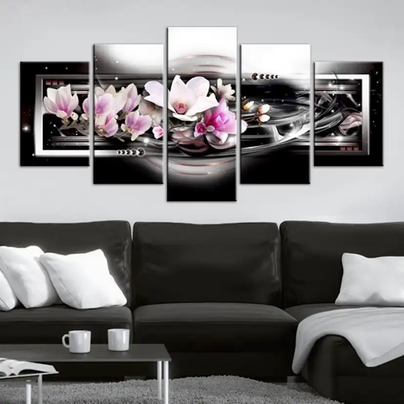 Tavla Arkiio Magnolias On A Black Background