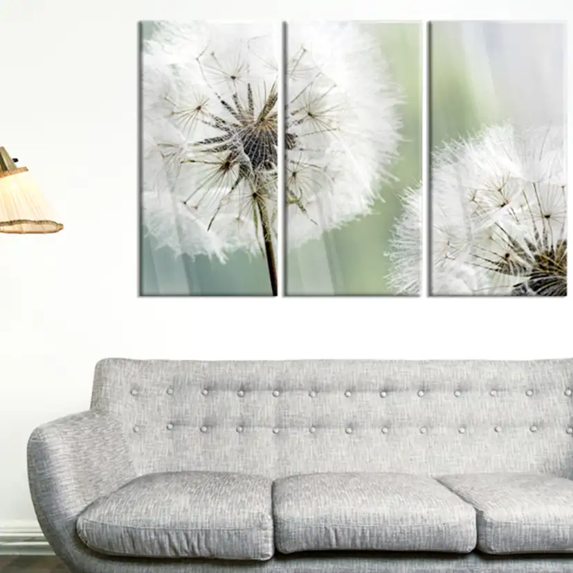 Akrylglastavla Arkiio Fluffy Dandelions