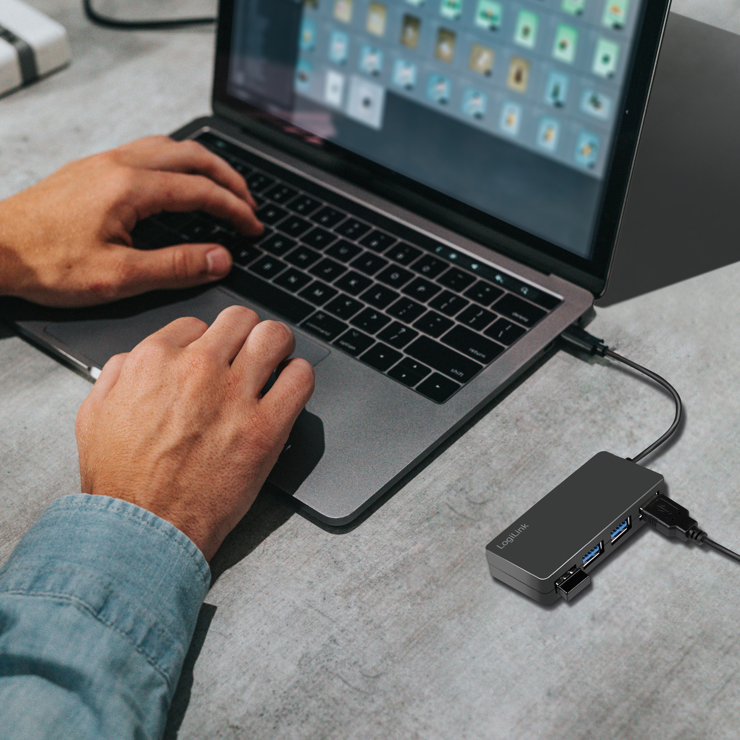 USB 3.0-hub LogiLink 3.2 Gen1 4 USB-A-portar