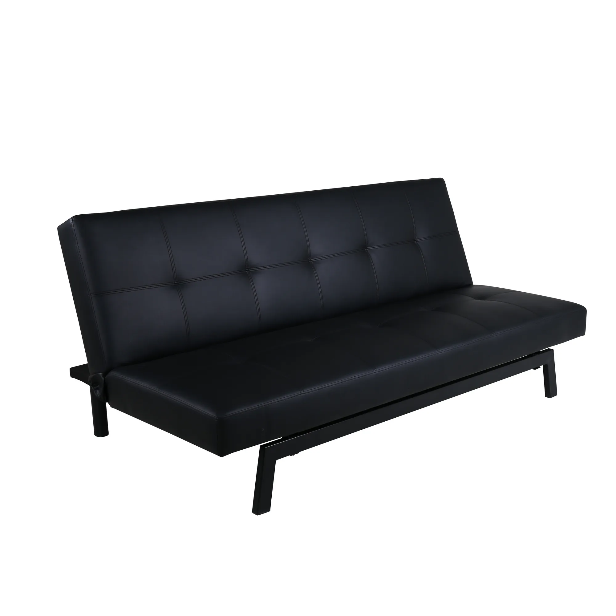 Bäddsoffa Venture Home Bodil Svart Konstläder 2-sitssoffa 180x80x55 cm 1 Sovplats