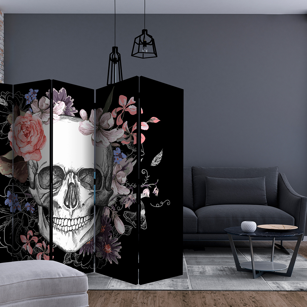 Rumsavdelare Arkiio Skull And Flowers II 225x172 cm
