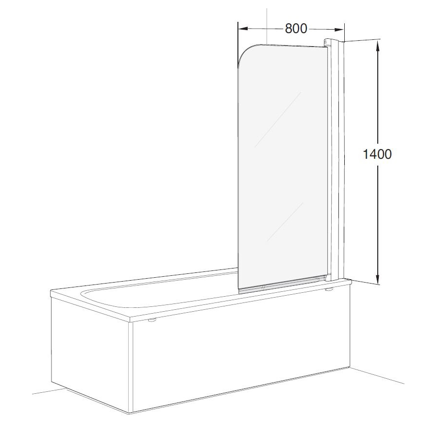 Badkarsvägg Contura Shower Space SPXK