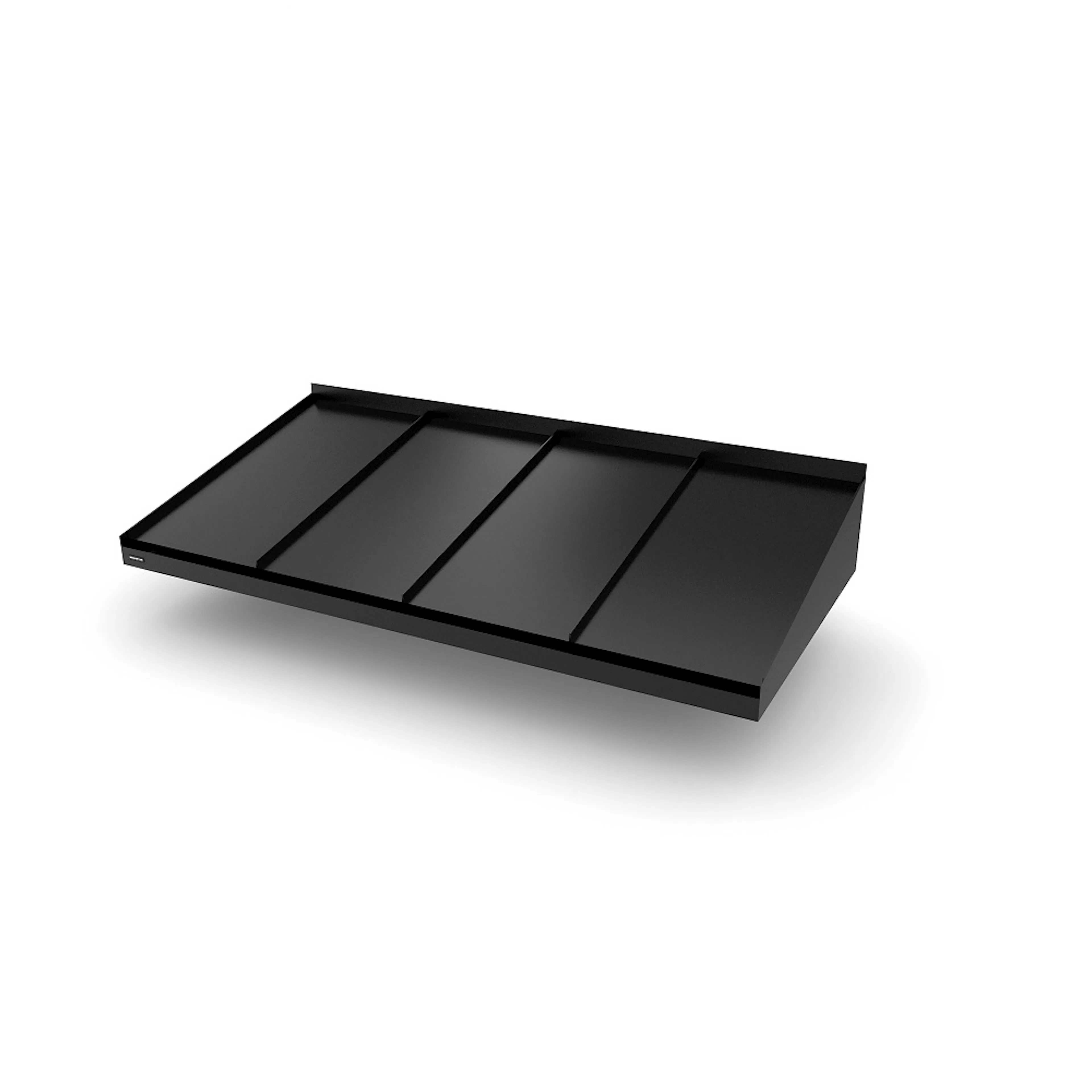 Classic B=2000 D=1155 Black (RAL:9011) 2000 mm Svart 2 Silver COB Led-Lampor, Djup: 1155 mm