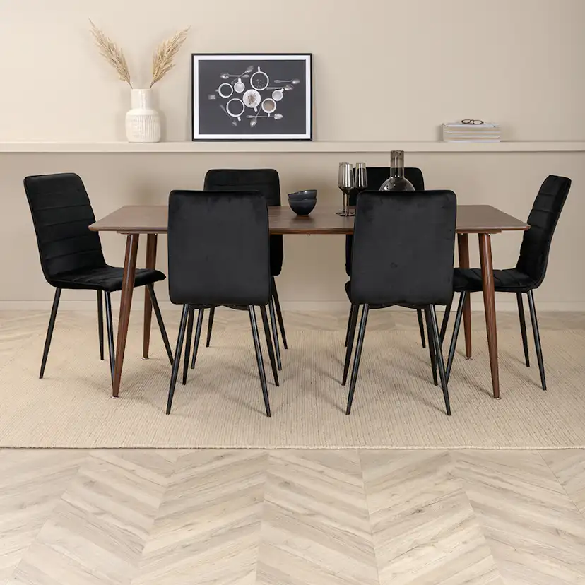 Matgrupp Venture Home Polar med 6 Windu Sammet Stolar
