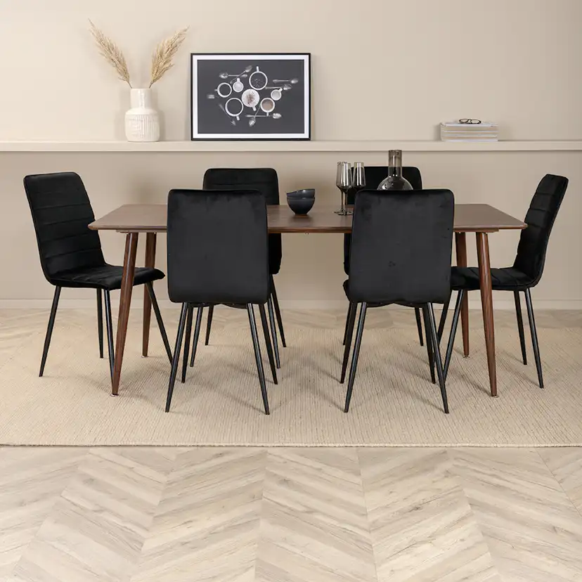 Matgrupp Venture Home Polar med 6 Windu Sammet Stolar