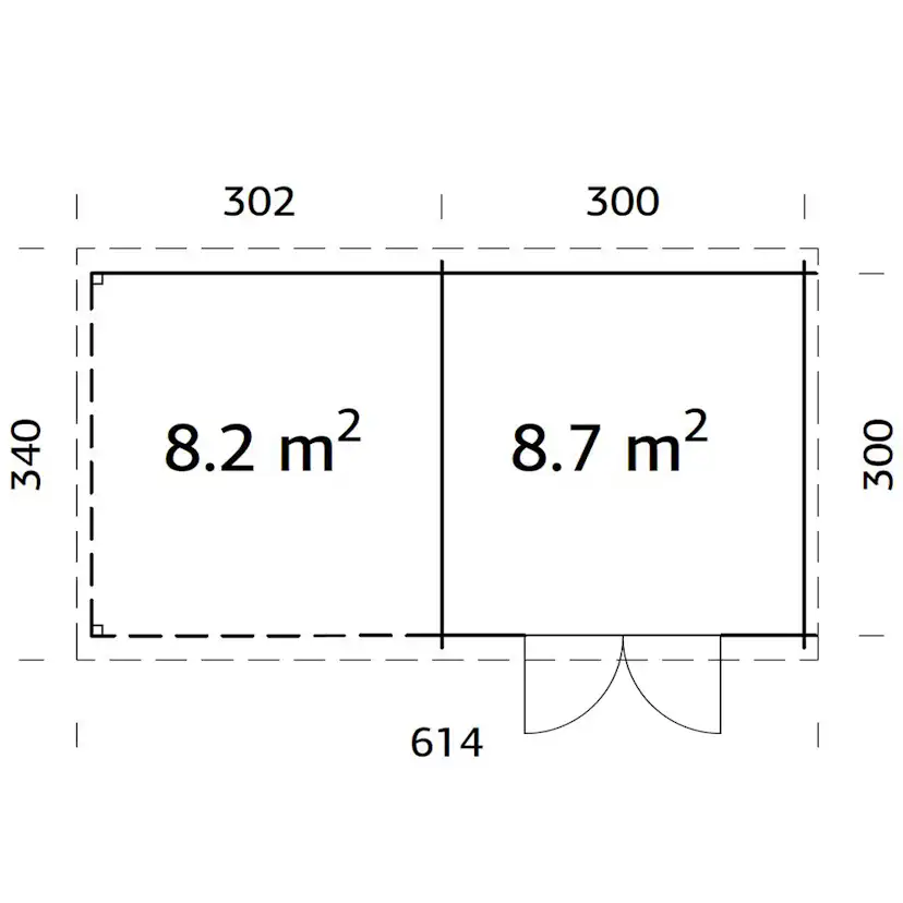 Stuga Palmako Ella 16,8 m2