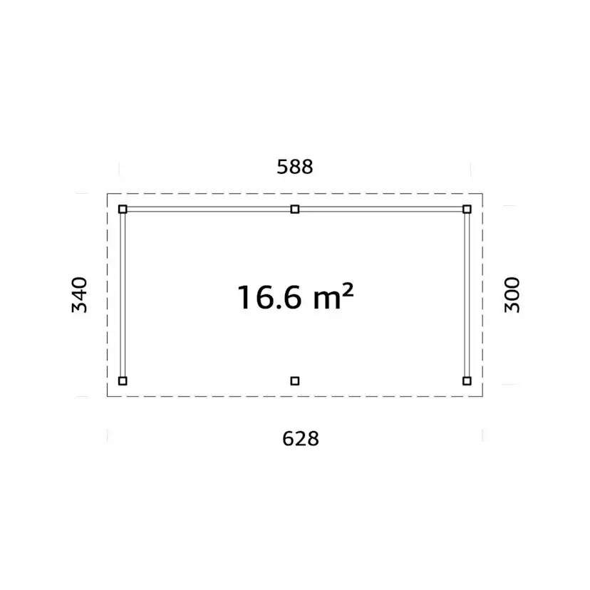 Lenna 16,6 m2 Set 307 BNDIP Behandling: Impregnerad brun