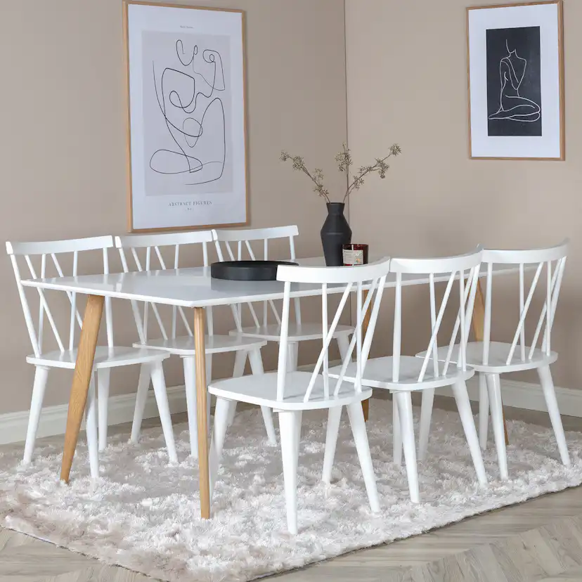 Matgrupp Venture Home Polar med 6 Mariette stolar