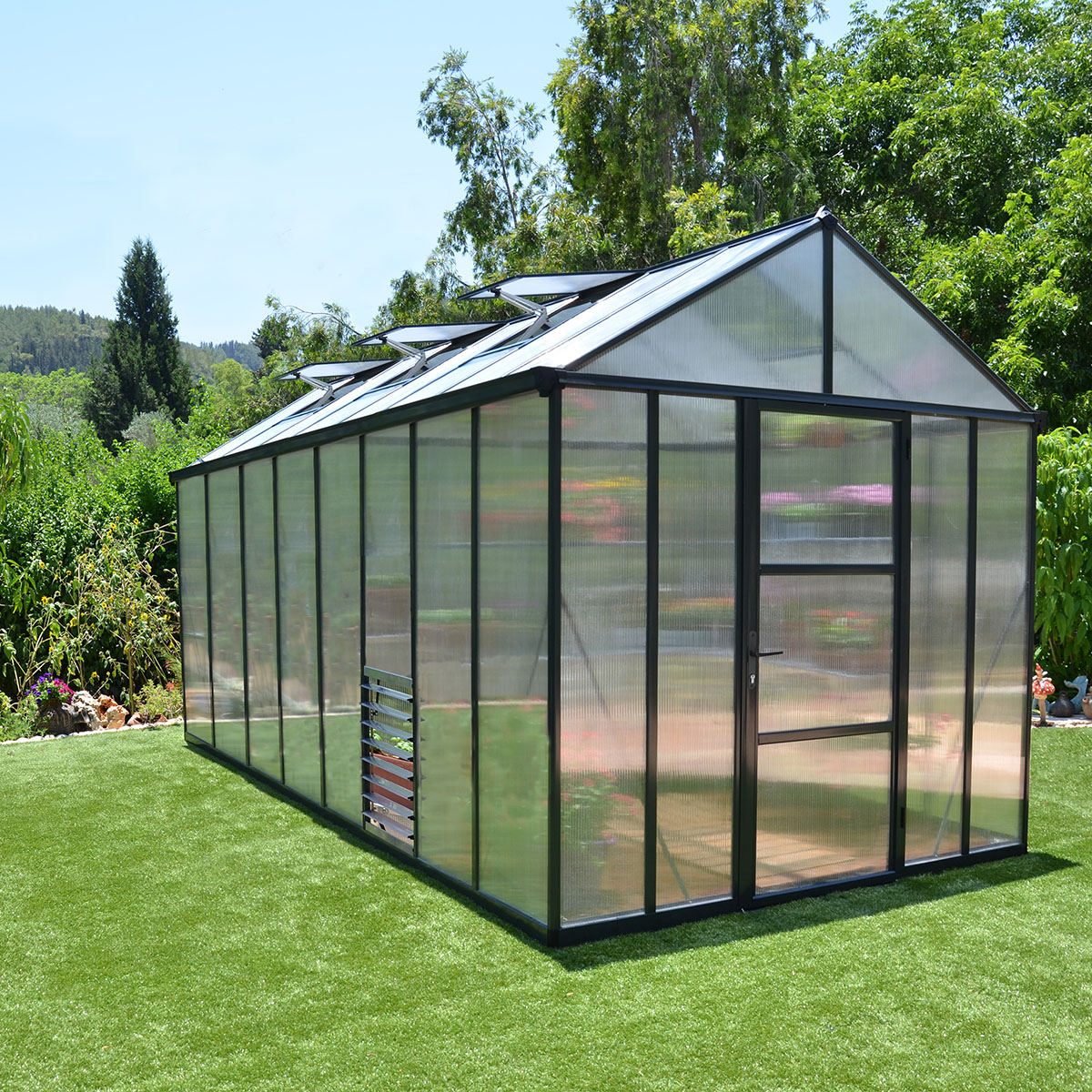 Växthus Canopia by Palram Glory 12,2 m² Mörkgrå
