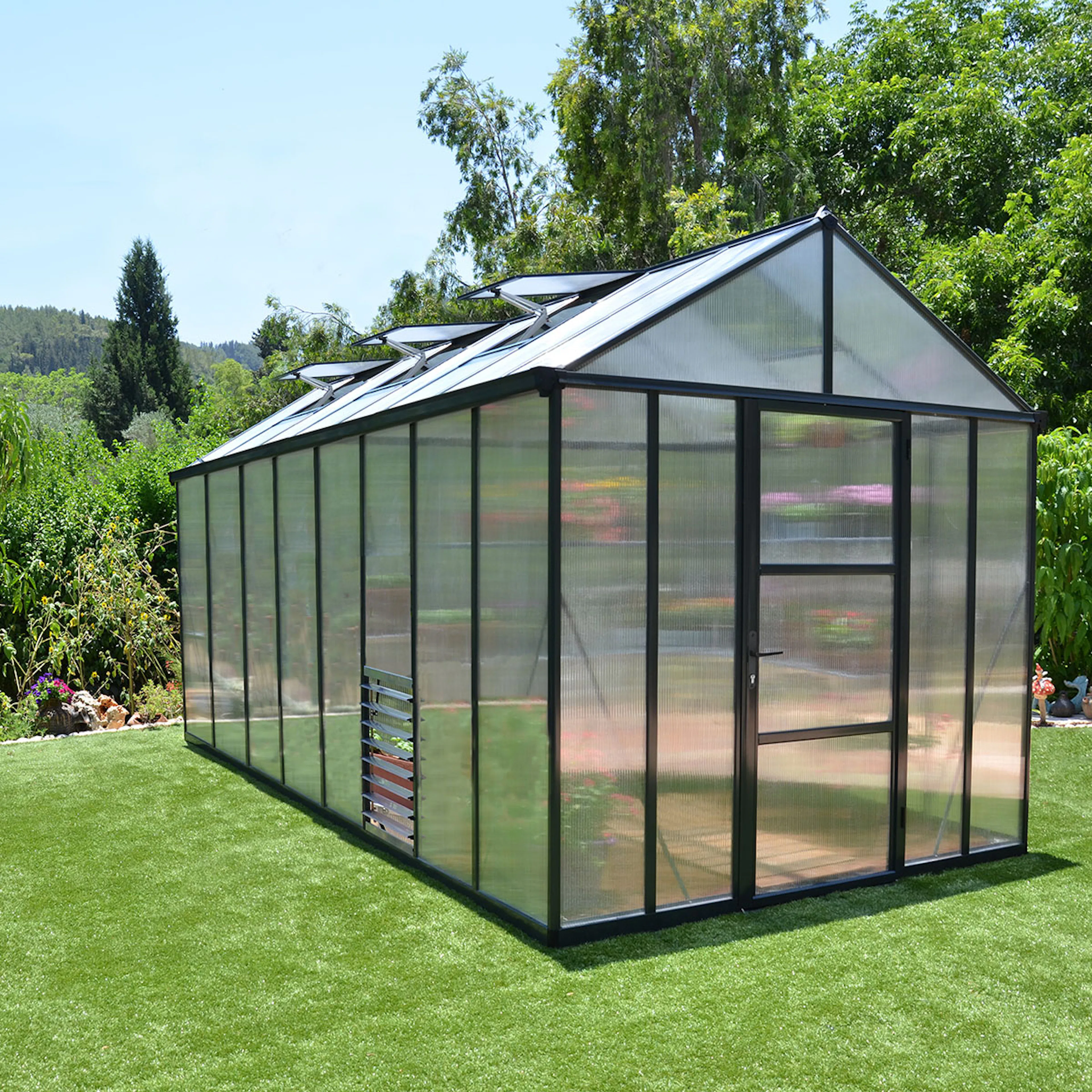 Växthus Canopia by Palram Glory 12,2 m² Mörkgrå