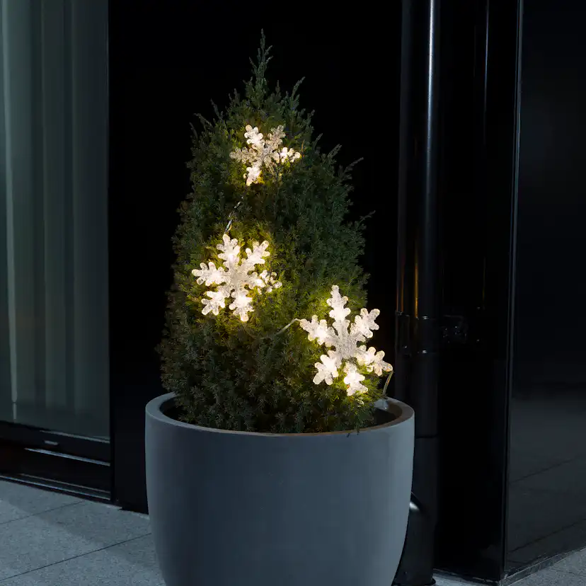 Ljusslinga Gnosjö Konstsmide 3 st Snöflingor LED