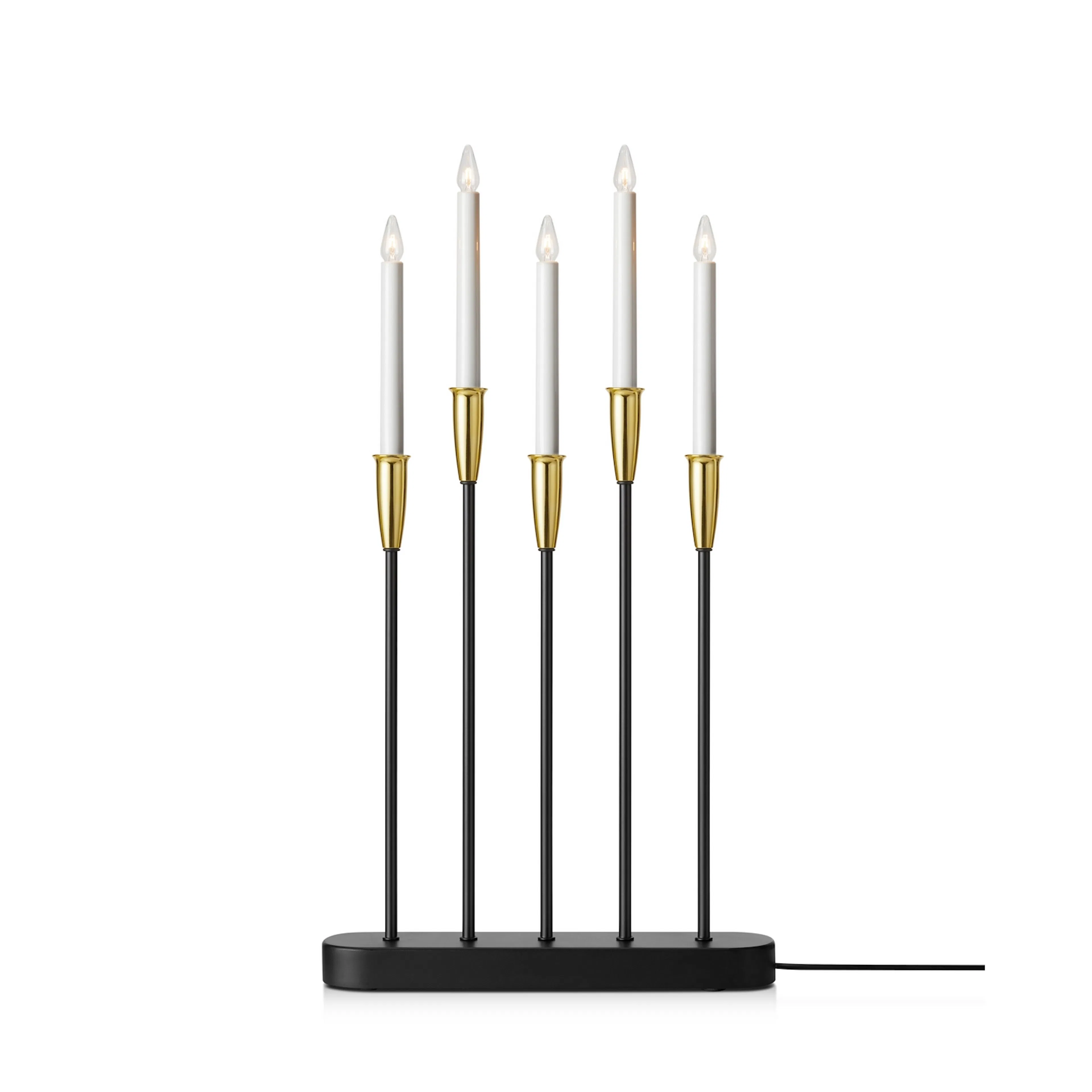 NICE Candlestick Black/Brass Svart/Mässing