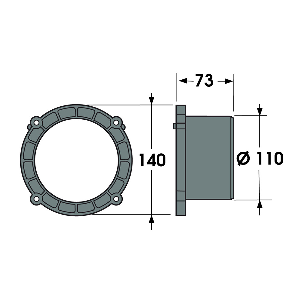 Vertikalt Utlopp Markränna gop A-15/B-125