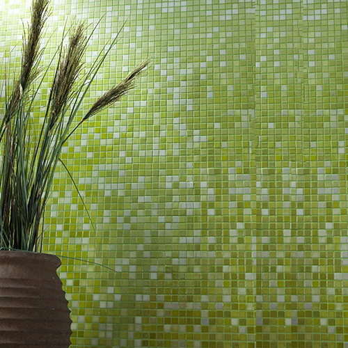 Mosaik Lhådös Glasmosaik Limegrön 2,5x2,5 cm