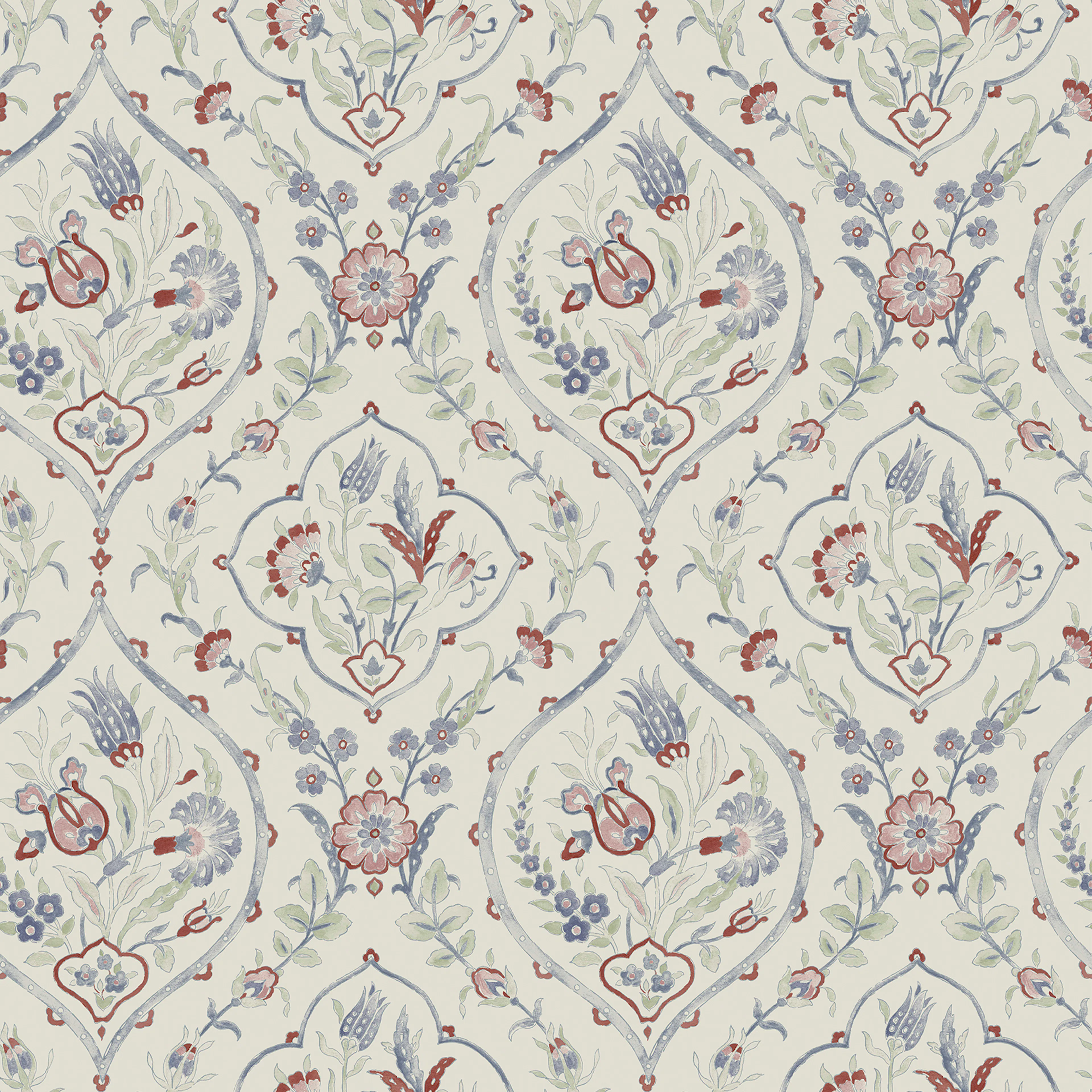 Tapet Laura Ashley Foscot Damask Crimson Röd 121069