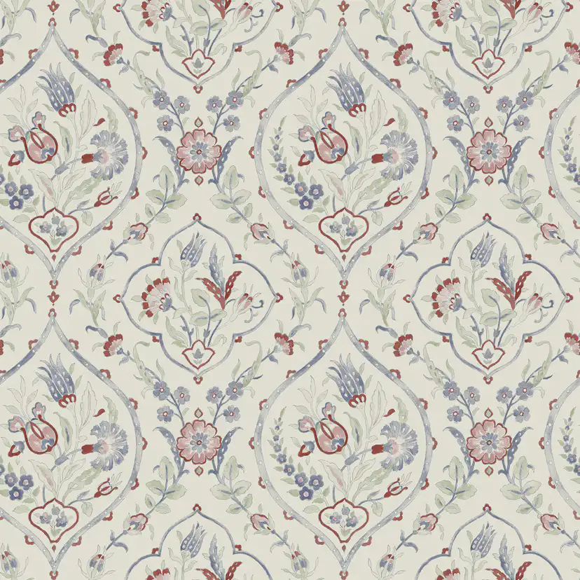 Tapet Laura Ashley Foscot Damask Crimson Röd 121069